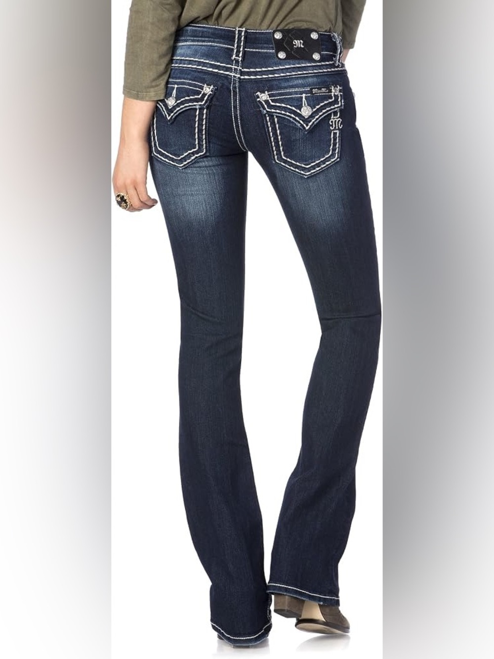 Y2K Miss Me Signature Bootcut Jeans Dark Wash Size 27
